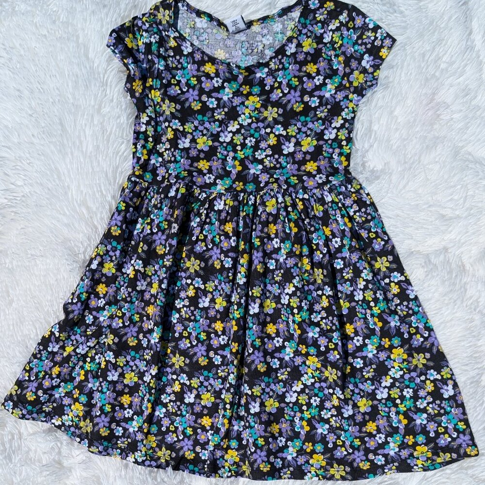 Colorful Kid's Garden Print Fit & Flare Dress – Breezy Style for Sunny Days NWOT